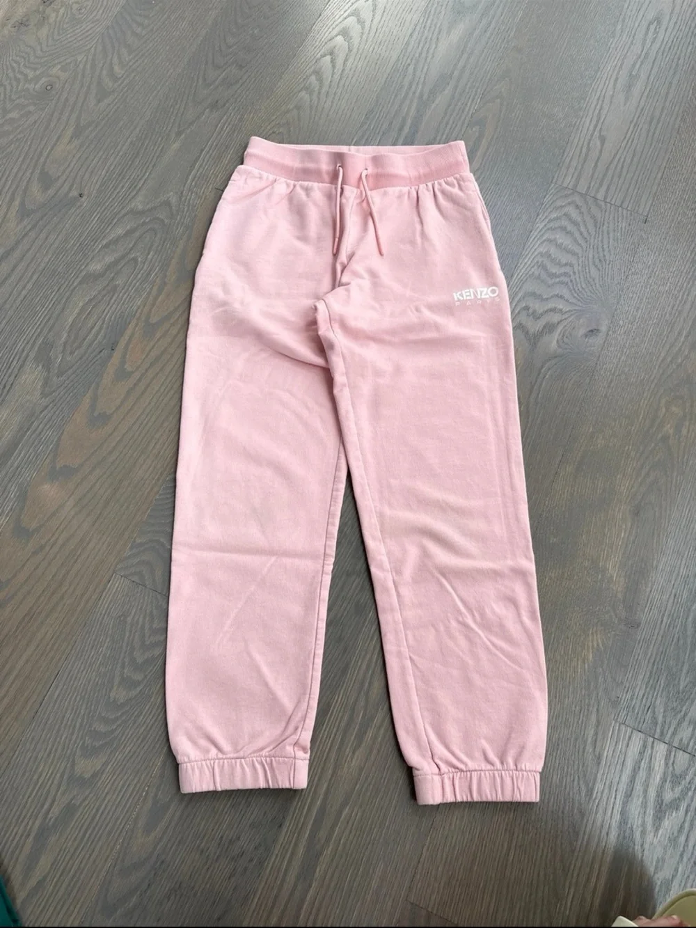 KENZO Pink Sweatpants Joggers Elastic Waist Drawstring Girl